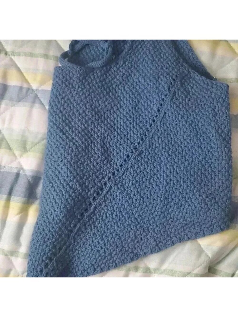 Blue knit crop top - Picture 7 of 7